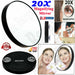 Handheld 20x magnifying makeup mirror, compact pocket size