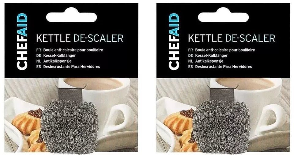 2x Kettle Limescale Descaler, Steel Wire Ball, Fur Collector and Remover Cleaner