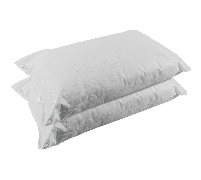 APXB 4x Pack Pillow Protectors Covers - White Mildew Fungal Dust Proof Stain Resistant