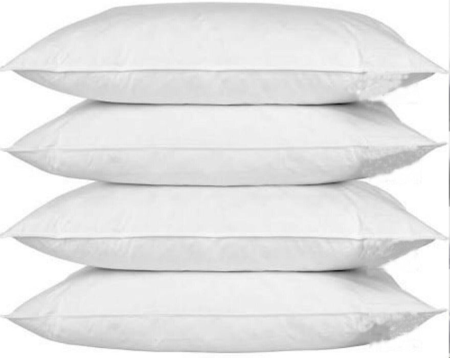 APXB 4x Pack Pillow Protectors Covers - White Mildew Fungal Dust Proof Stain Resistant