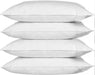 APXB 4x Pack Pillow Protectors Covers - White Mildew Fungal Dust Proof Stain Resistant