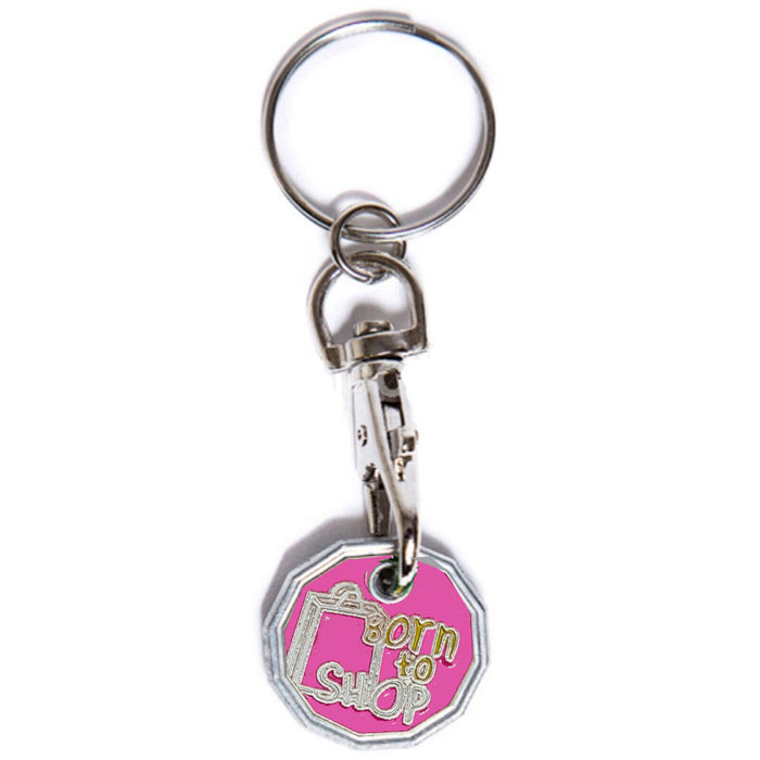 APXB UK £1 Pound Coin Trolley Token Keyring - Supermarket Fob, Locker Keychain