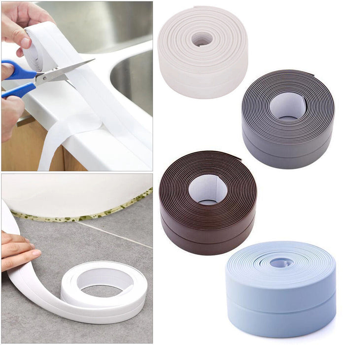 MAXPERKX Kitchen Bathroom Self-Adhesive Caulk Strip Sealing Trim Toilet Wall Sealant Tape - Image 2