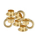 MAXPERKX 100pcs 10mm Brass-Plated Eyelets Grommets Washers for Rapid Repair Leathercrafts Bag