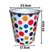 MAXPERKX 7.7L Basket Paper Waste Dust Bin Round Rubbish Polka Dot Office Bathroom Kitchen