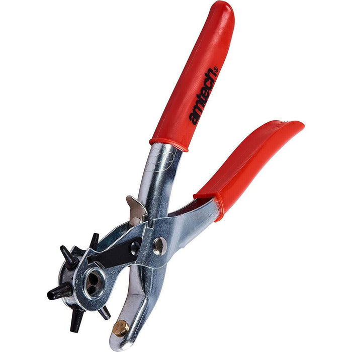 Revolving Punch Plier 6 Sizes DIY Leather Belt Eyelet Hole Puncher Tool