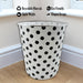 Round Polka Dot Paper Waste Dust Bin - Office, Home, Bathroom, Kitchen