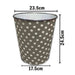 Round Polka Dot Paper Waste Dust Bin - Office, Home, Bathroom, Kitchen