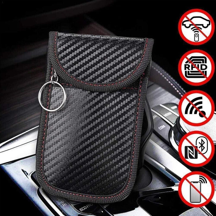 Anti-theft car key signal blocker pouch for enhanced security