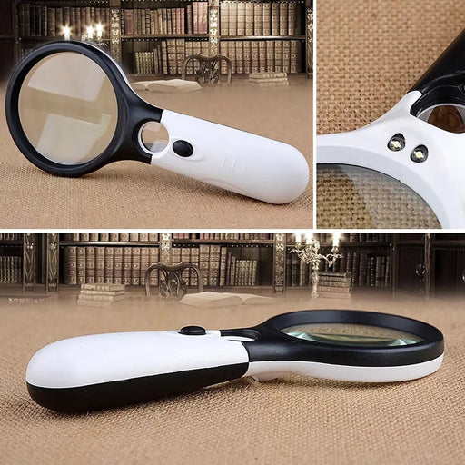 APXB 45X handheld magnifier being used to inspect jewelry