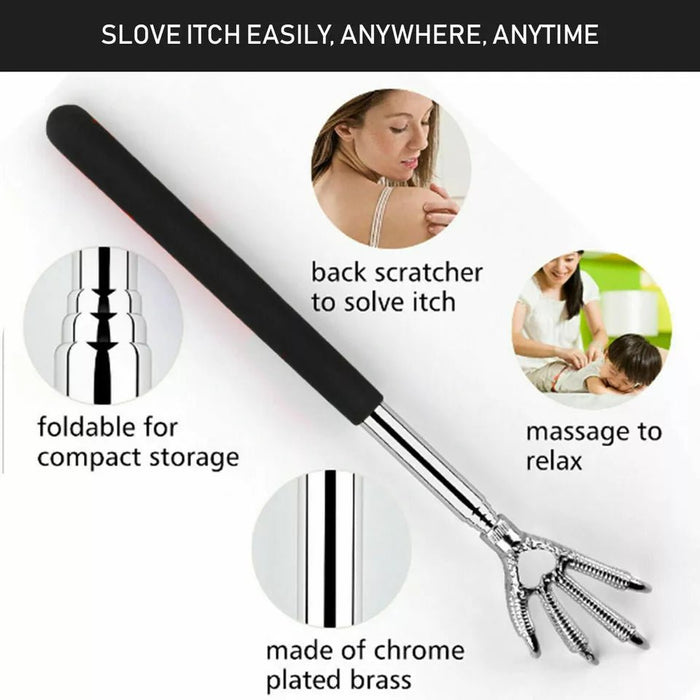 APXB Telescopic Eagle Claw Back Scratcher being used on a person's back