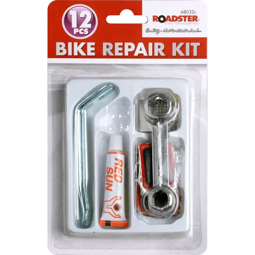 12pcs Bike Repair Kit, Bicycle Inner Tube Puncture Tyre Patch with Glue and Tools