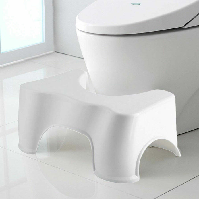  Ergonomic Toilet Step Stool - Provides Relief from Constipation - White Colour