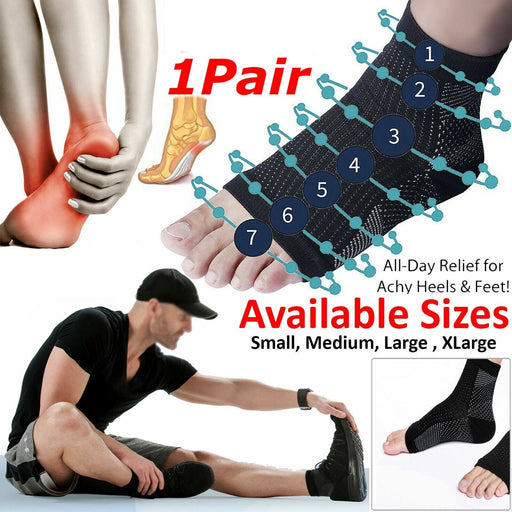  Foot Angle Compression Sock with Insoles for Plantar Fasciitis Support