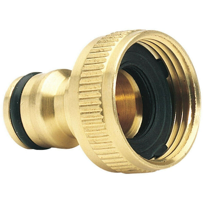 Leak-proof tap connector with rubber sealing ring