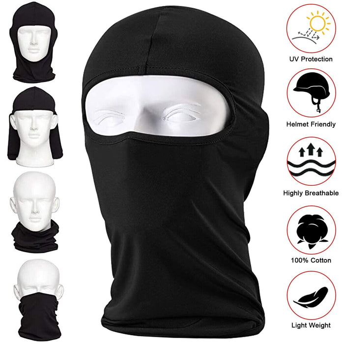 One Size Fits All Lycra Balaclava for Outdoor Sports and Protection