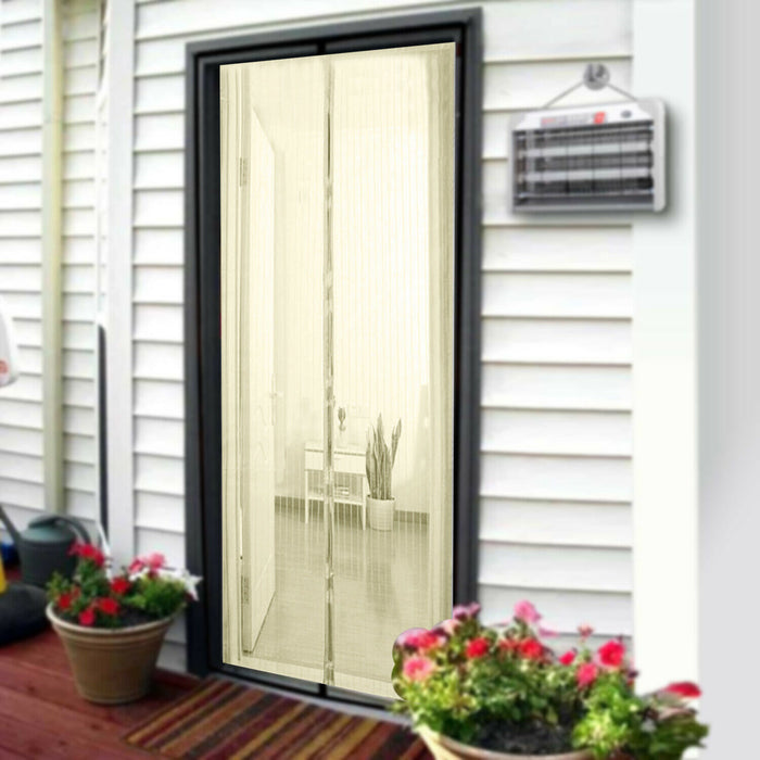 Magnetic mesh door cover opens instantly