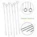 MAXPERKX 6pc 9" Chrome BBQ Skewers, Perfect for Grilling