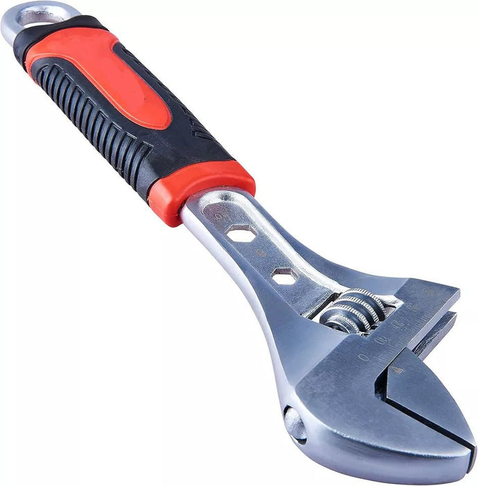 MAXPERKX Adjustable Spanner Wrench showing chrome vanadium steel material