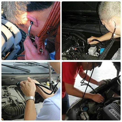 MAXPERKX Automotive Engine Stethoscope being used on an engine