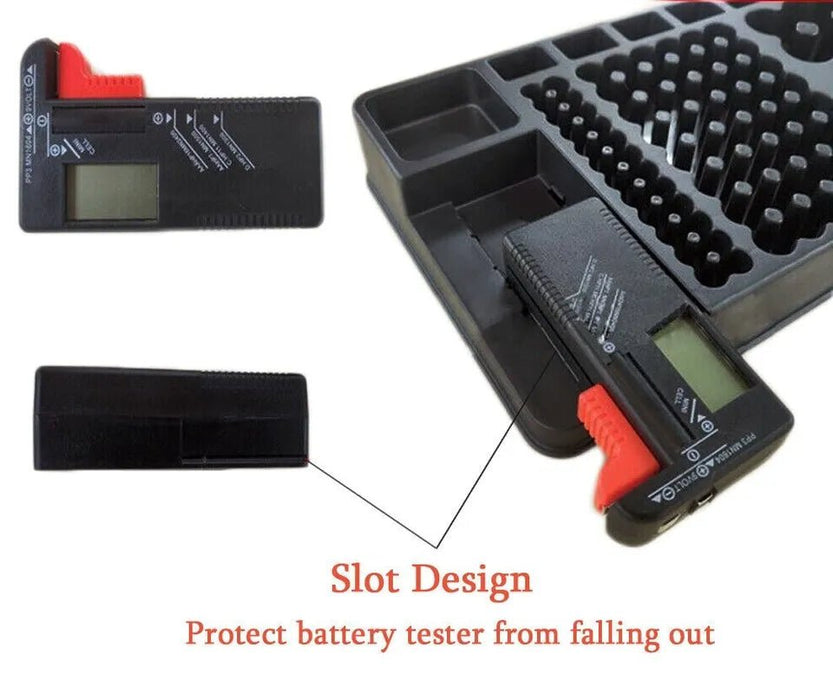 Ergonomic handle of the MAXPERKX Battery Storage Organizer