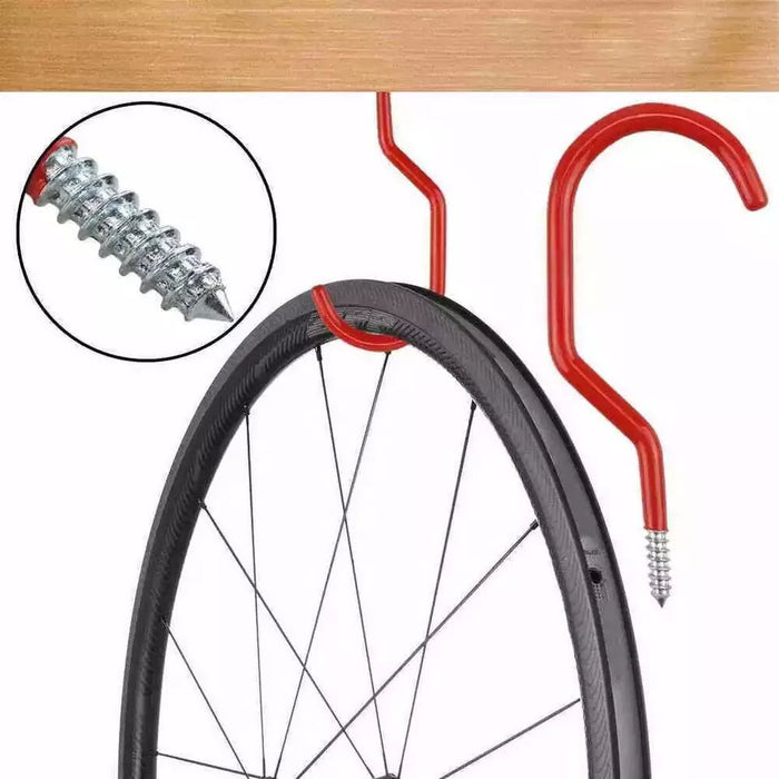 MAXPERKX Bike Hanging Hooks with Screw Storage for Wall and Ceiling