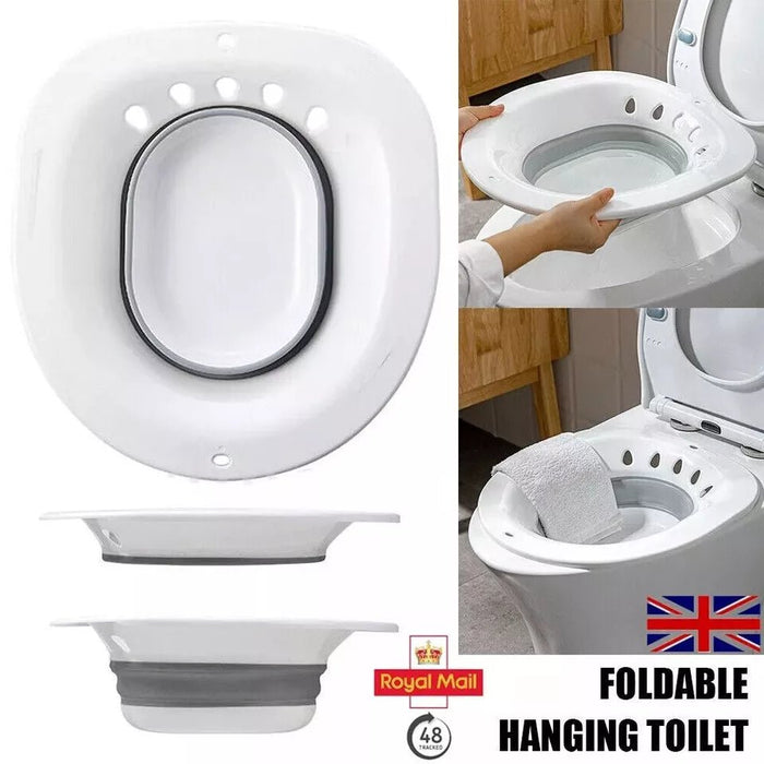 MAXPERKX Foldable Bidet Basin, Portable Sitz Bath Bowl