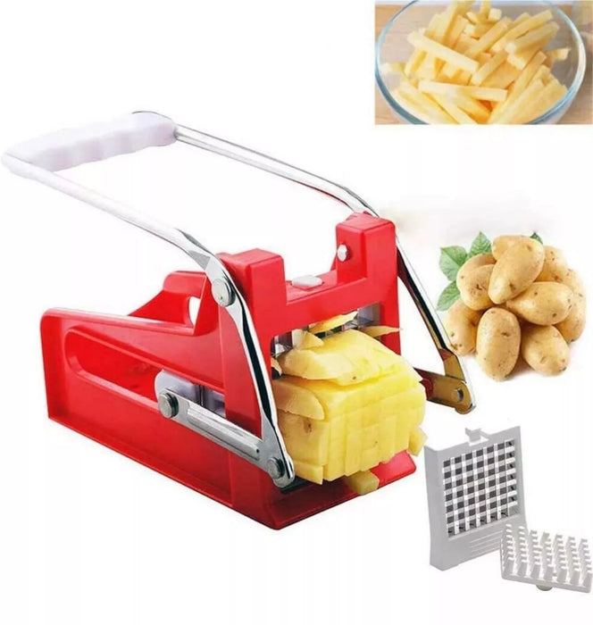 MAXPERKX Potato Chipper and Chip Cutter with French Fries Blades