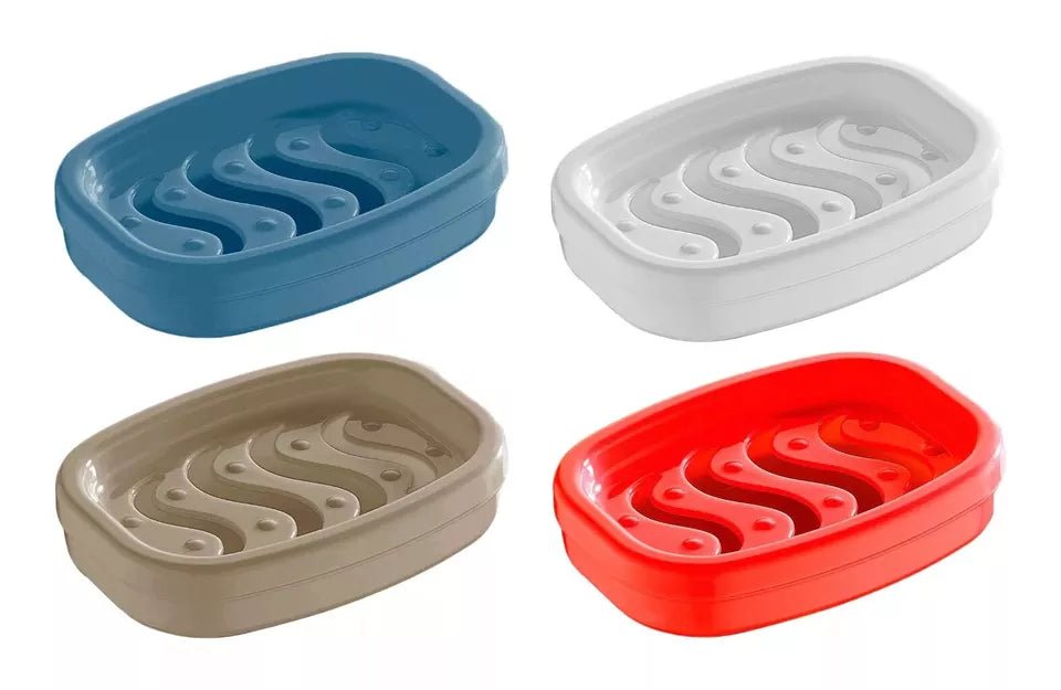 Shower Soap Dish by MAXPERKX with Water-Draining Feature