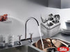 Close-up of the soap dispenser feature of the MAXPERKX Kitchen Sink Tidy Caddy