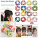 Rubber band elastic hair ring with a cute design.