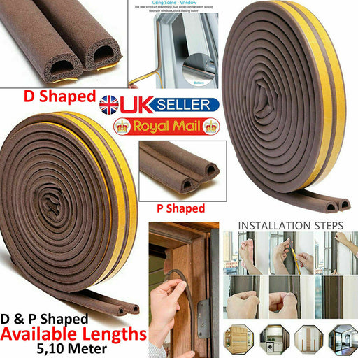 Rubber seal weather strip foam tape for effective draught excluder