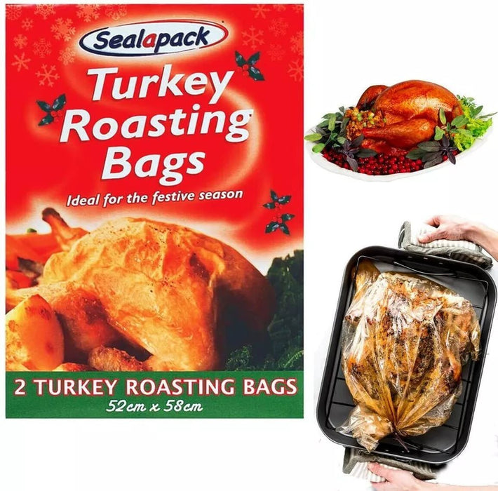 Sealapack Turkey Roasting Bags, Oven Safe, 58cm, Pack of 2