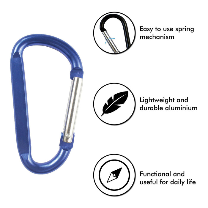 Silver spring-loaded carabiner attachment for secure connections