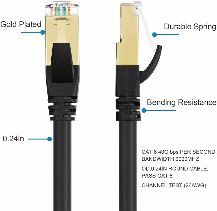 Ethernet cable with smooth round jack for easy installation and removal