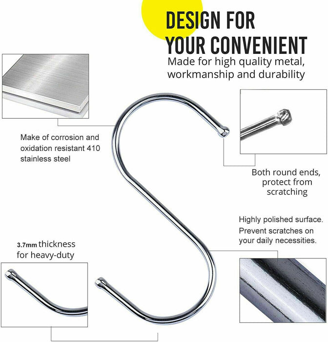 Unique S Shaped Metal Hanger Hooks - Durable and Anti-Rust