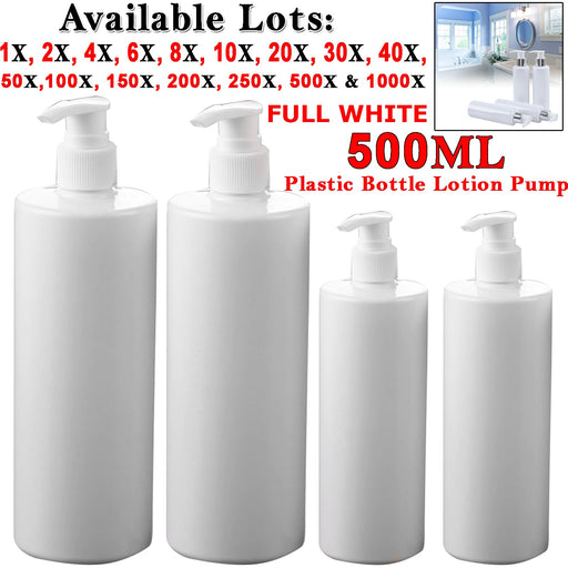  500ml PET plastic shampoo bottle with lotion pump dispenser