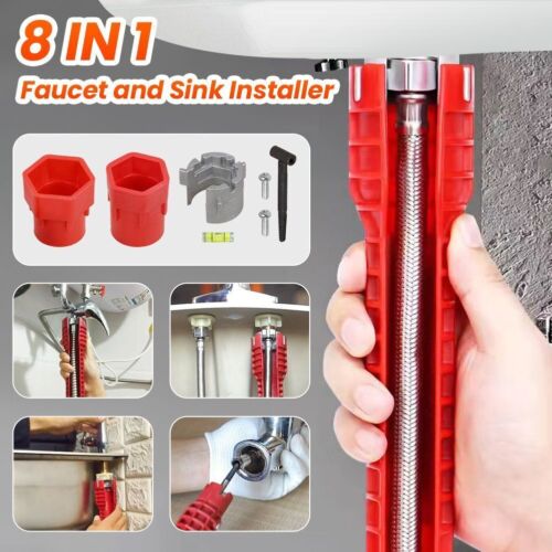 8 in 1 Spanner Wrench for Faucet and Nut Installation