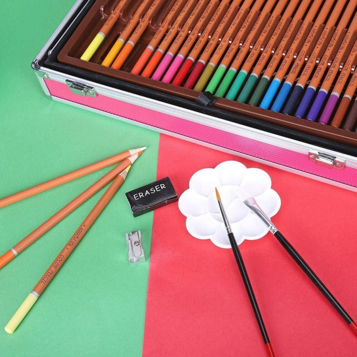 APXB 145pcs Children Adults Artists Aluminium Art Case Colouring Pencils Painting Set - Image 6