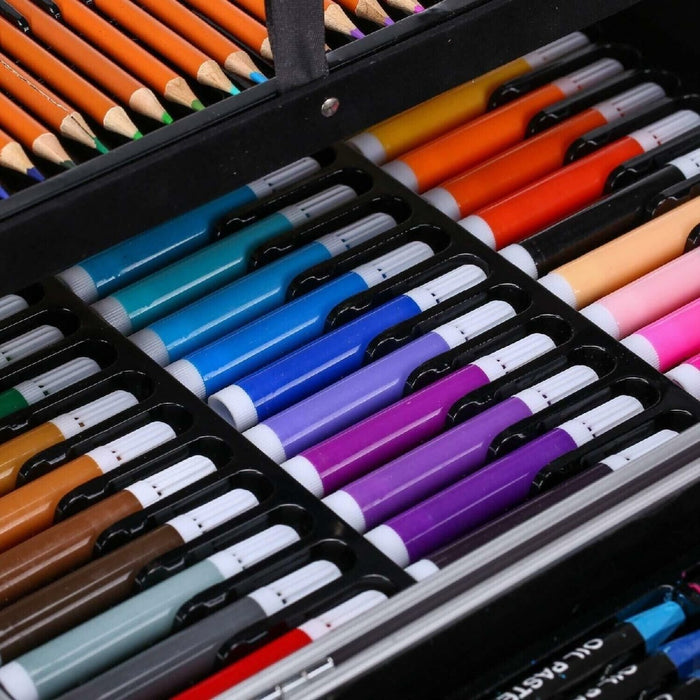 APXB 145pcs Children Adults Artists Aluminium Art Case Colouring Pencils Painting Set - Image 7