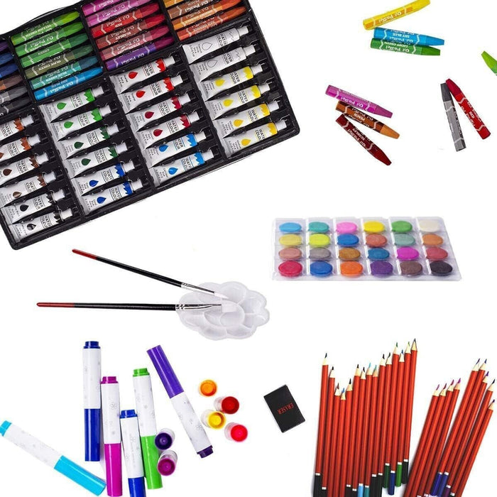 APXB 145pcs Children Adults Artists Aluminium Art Case Colouring Pencils Painting Set - Image 5