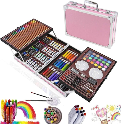 APXB 145pcs Children Adults Artists Aluminium Art Case Colouring Pencils Painting Set - Image 1