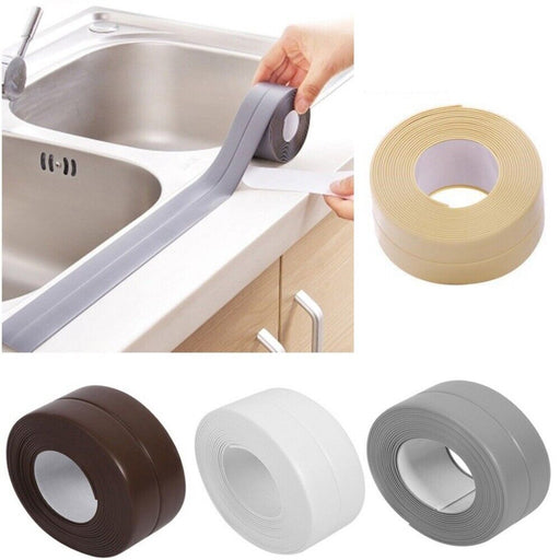 MAXPERKX Kitchen Bathroom Self-Adhesive Caulk Strip Sealing Trim Toilet Wall Sealant Tape - Image 1