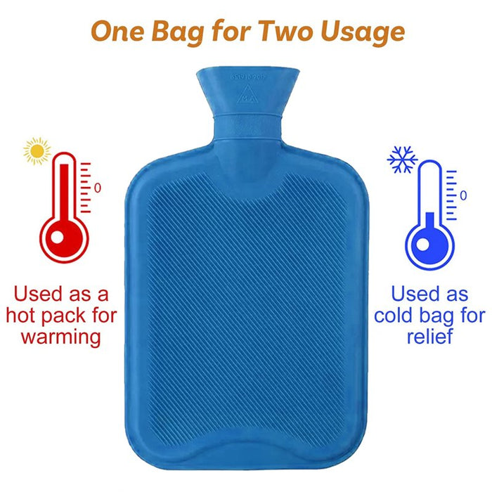 APXB Natural Rubber Hot Water Bottle - Winter Heat Therapy Pain Relief Warmer - Image 11