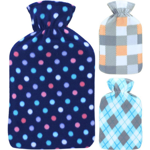 APXB 2L Natural Rubber Winter Pain Relief Warmer Hot Water Bottle With Fleece Cover - Image 1