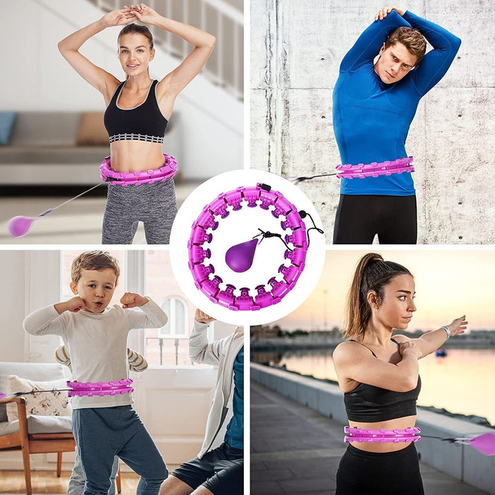 24 Knots Hula Hoop Smart Thin Weighted Adult Waist Fitness Hoola Loss Knobs - Image  9