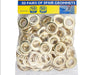 MAXPERKX 100pcs 10mm Brass-Plated Eyelets Grommets Washers for Rapid Repair Leathercrafts Bag