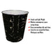 MAXPERKX 7.7L Basket Paper Waste Dust Bin Round Rubbish Polka Dot Office Bathroom Kitchen