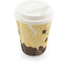 MAXPERKX 8oz Ripple Cups With Lids Paper Disposable Cup for Tea, Coffee, Hot Drinks - Set of 8pcs