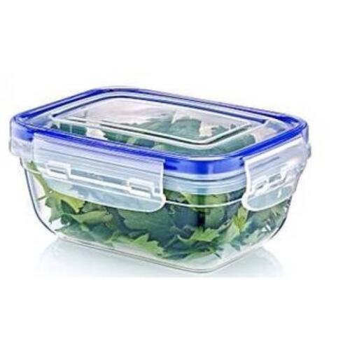 MAXPERKX 3pcs Rectangular Leakproof Food Storage Containers Clip Lock Seal 500/900/1500ml Set